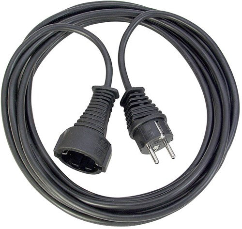 Brennerstuhl Qualitäts-Kunststoff-Verlängerungskabel 2 m schwarz H05VV-F 3G1,5 – 1165010015