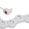 Brennerstuhl Vario-Steckdose mit USB 5-fach weiß, 1,4m h05vv-f 3g1,5 - 1155350210