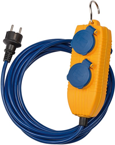 Brennerstuhl Verlängerungskabel IP44 mit Powerblock 5m blau at-n05v3v3-f 3g1,5 - 1161750010