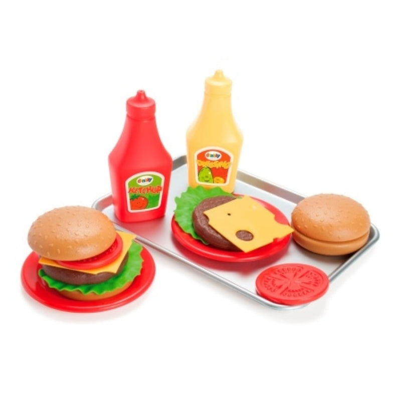 Dantoy Hamburger-Sandwich-Spielset (17-teilig)