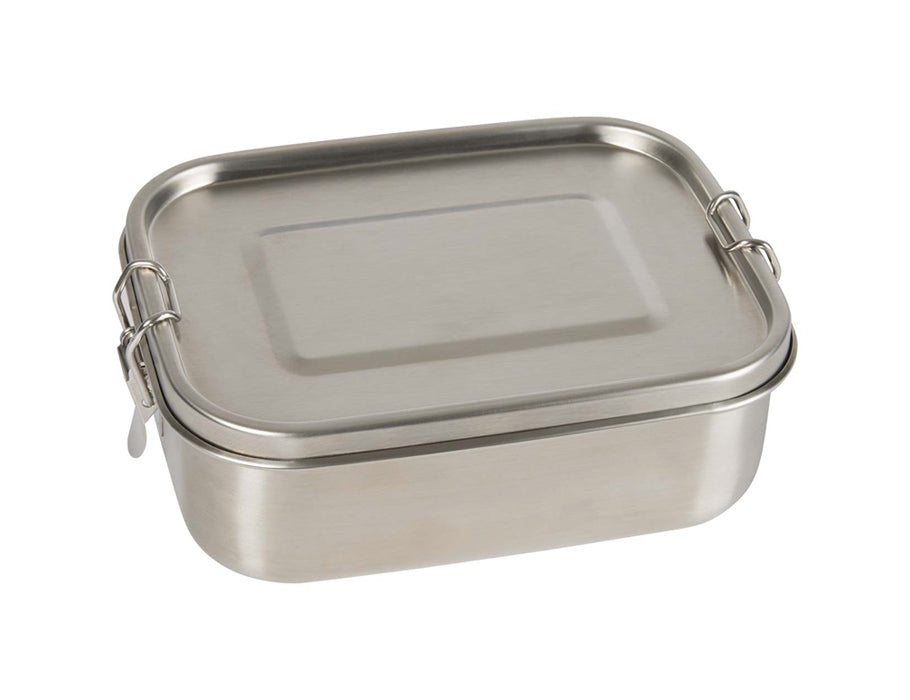 Memo Lunchbox Edelstahl mit Händler und Silikonring
