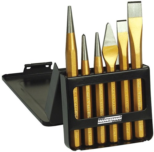 Brüder Mannesmann Stanzmeißel-Set aus Metall (Hobby) - 65405