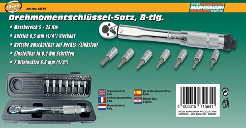 Brüder Mannesmann Bruder Mannesmann 8-teilige Kipptasten Set 18314