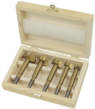 Brüder Mannesmann Scharnierbohrer-Set Titan beschichtet (Hobby) - 54005