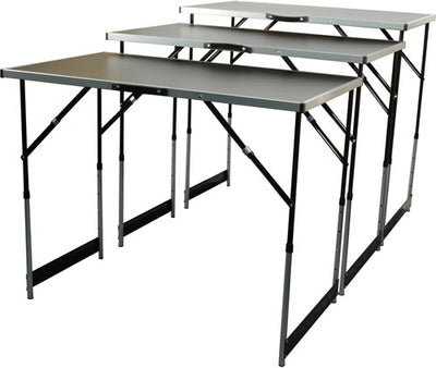 Brüder Mannesmann Bruder Mannesmann 3-teilige Falttische Set Multifunktionales Aluminium