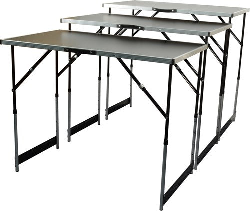 Brüder Mannesmann Bruder Mannesmann 3-teilige Falttische Set Multifunktionales Aluminium
