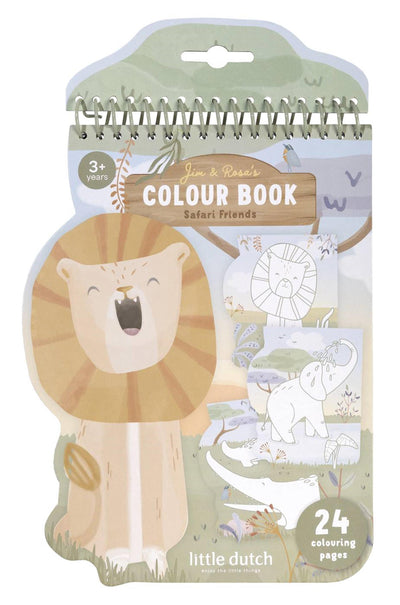 Little Dutch Löwe-Malbuch – Safari – Geschenktipp-Ferienbuch – kreatives Spielzeug