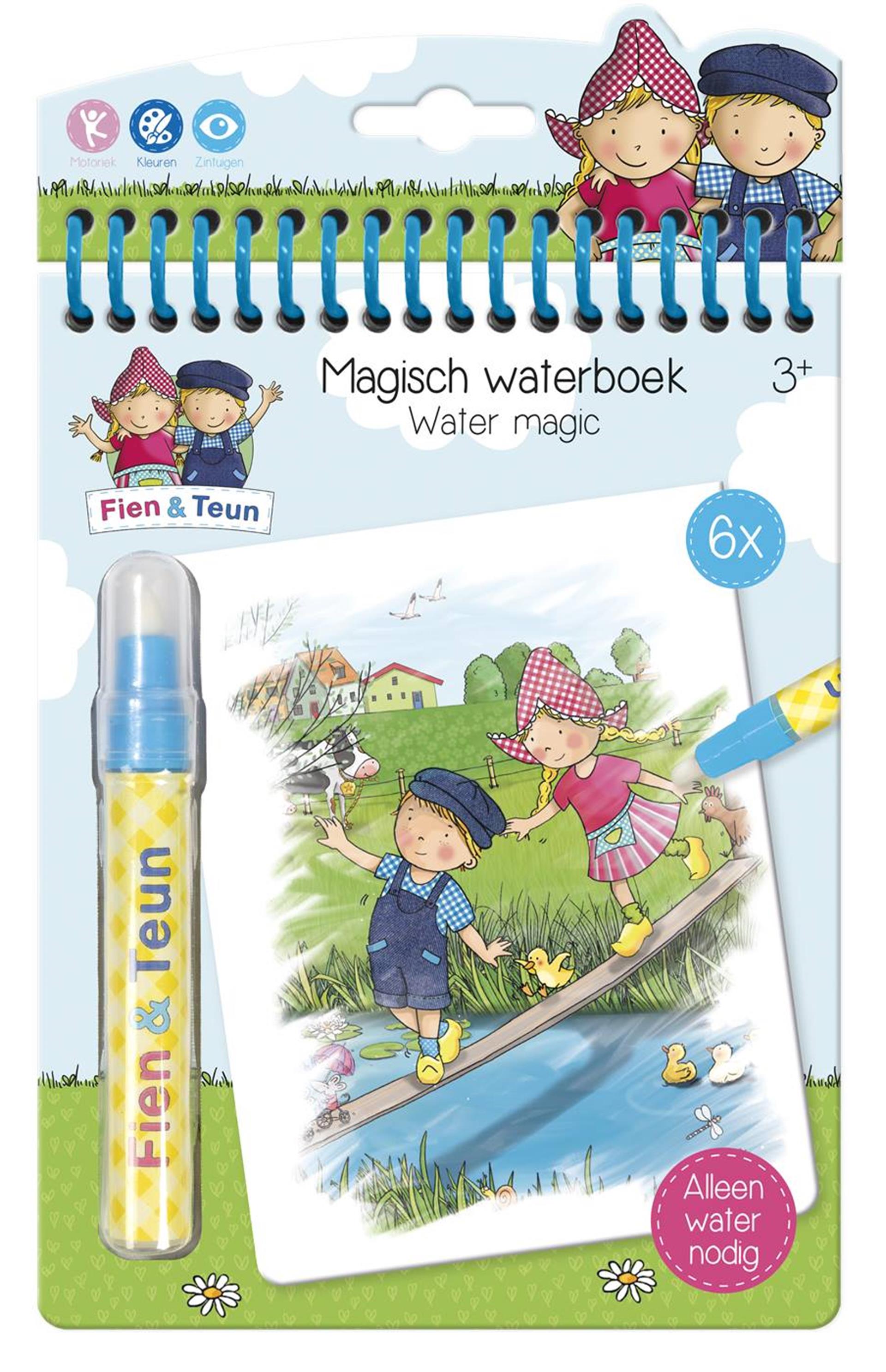 Bambolino Fien Teun Wasser-Malbuch – wiederverwendbares magisches Malbuch – pädagogisches Kleinkindspielzeug zum Ausmalen – ab 2 Jahren