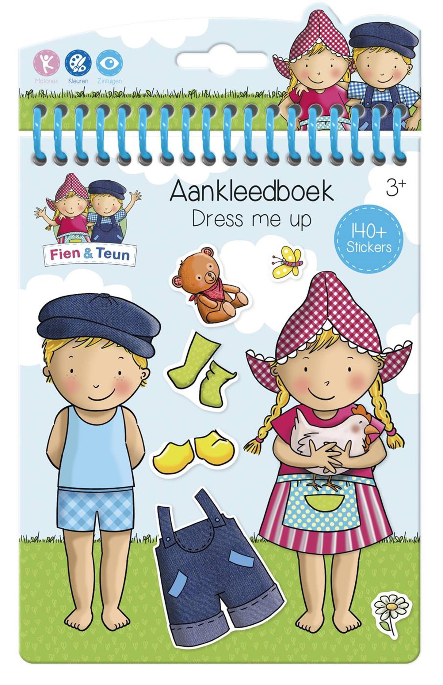 Bambolino fien teun Dress Me Up Aufkleber Anzieh- und Malbuch Urlaubsheft Mädchen 24-teilig – Lernspielzeug Junior ab 3 Jahren zum Bekleben und Ausmalen