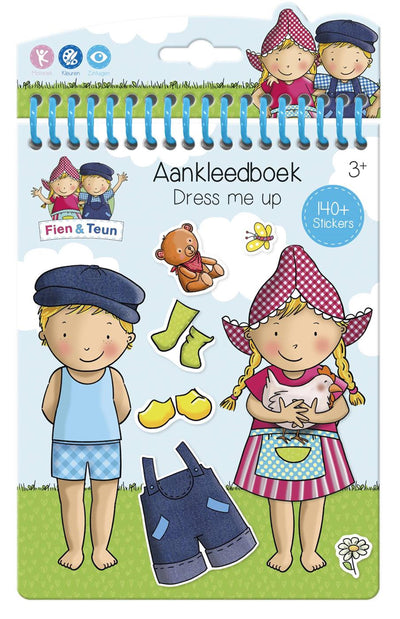 Bambolino fien teun Dress Me Up Aufkleber Anzieh- und Malbuch Urlaubsheft Mädchen 24-teilig – Lernspielzeug Junior ab 3 Jahren zum Bekleben und Ausmalen