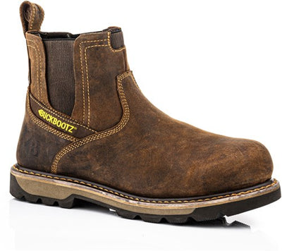 Buckbootz Slip-On B1180 S3 | dunkelbraun | Größe 45 - 5055138021972