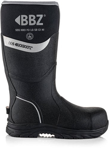 Buckbootz Neopren-Arbeitsstiefel BBZ6000 S5S schwarz | schwarz | Größe 44 - 5055138027257