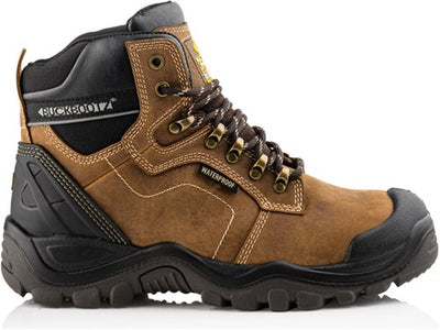 Buckbootz Arbeitsschuh BSH009 High S3 + Kn | braun bsh009br | Größe 44 - 00.176.033.44