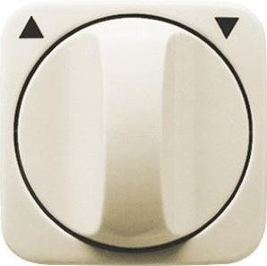 Busch Jaeger cremefarbene Abdeckplatte + Drehschalterknopf – 4692060