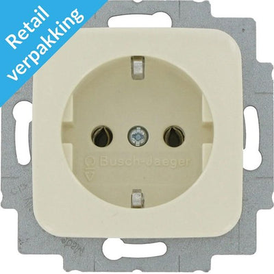 Busch Jaeger cremefarbene Einbausteckdose RA - 4695000