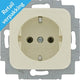 Busch Jaeger cremefarbene Einbausteckdose RA - 4695000