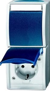 Busch Jaeger SWD Aufputzkombination RA-Schalter vertikal blau - 4696030