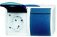 Busch Jaeger SWD-Aufputzsteckdose RA doppelt horizontal blau - 4696010