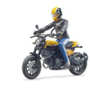 Bruder Motor Ducati Scrambler mit Fahrer