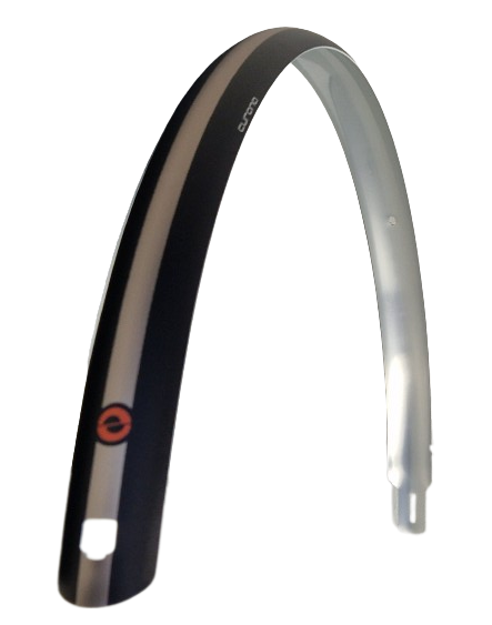 Eurofender Heck Fender 28 Zoll Kunststoff 46 mm mattschwarzer Champagner