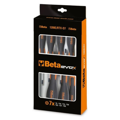 Beta 7-teiliger Set von Schraubendoktorten für Schrauben mit manipulationsfestem TORX®-Profil<br>