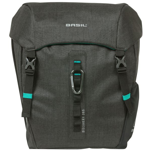 Basildiscovery365D doppelte Fahrradtasche schwarz melee