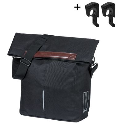 Basil Tasche City Shopper schwarz | Mikrofonhaken | 16l