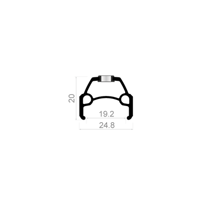 Rodi Rim Connect 28 29 622 x 19C Aluminium 36 Löcher 14g Silber