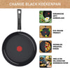 Tefal C47604 Wechseln Sie Schwarze Keramik -Pfanne 24 cm Schwarz