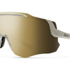 Smith Impuls Bril Matte Knochenchrom schwarzer Goldspiegel