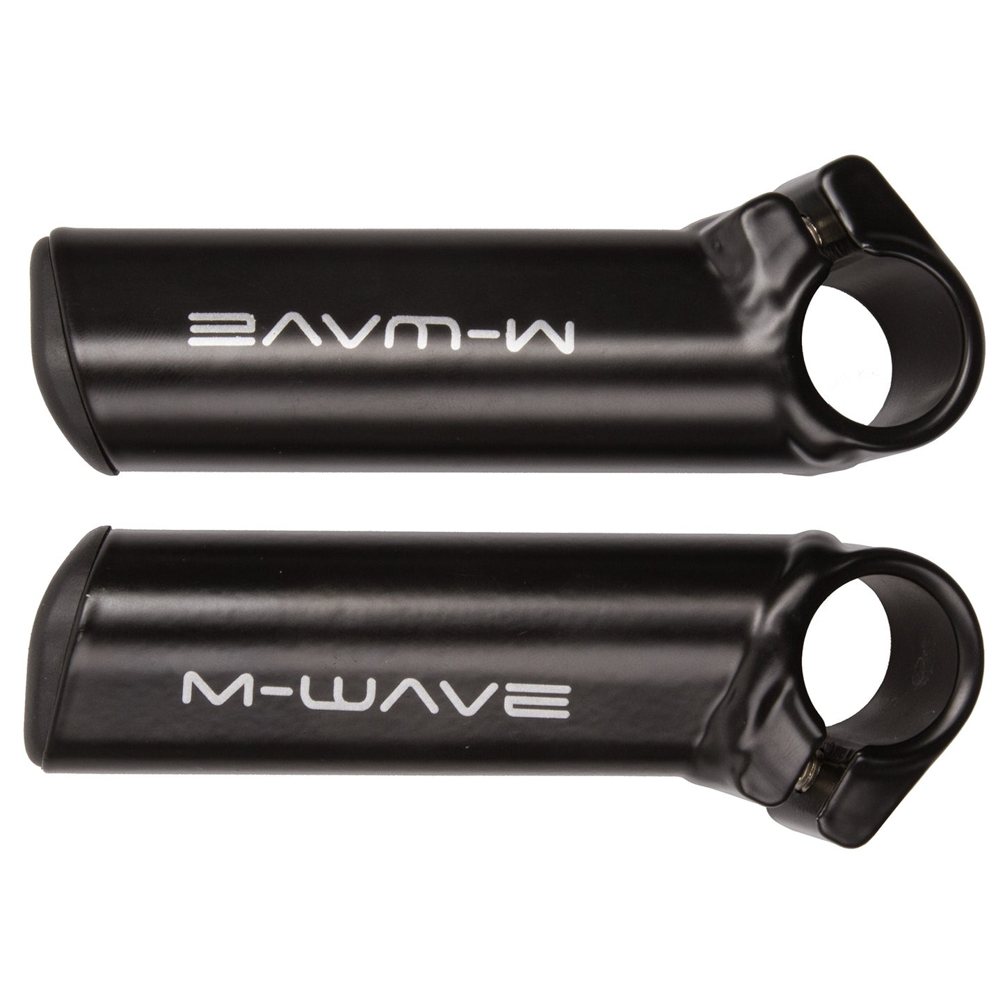 M -Wellen -Aluminium -Bar -ends 10 cm - gerade, kurz - Matt Black