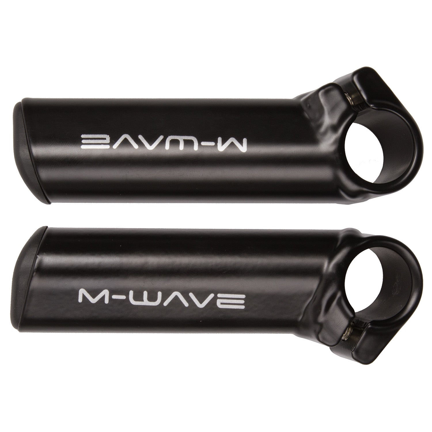 M -Wellen -Aluminium -Bar -ends 10 cm - gerade, kurz - Matt Black