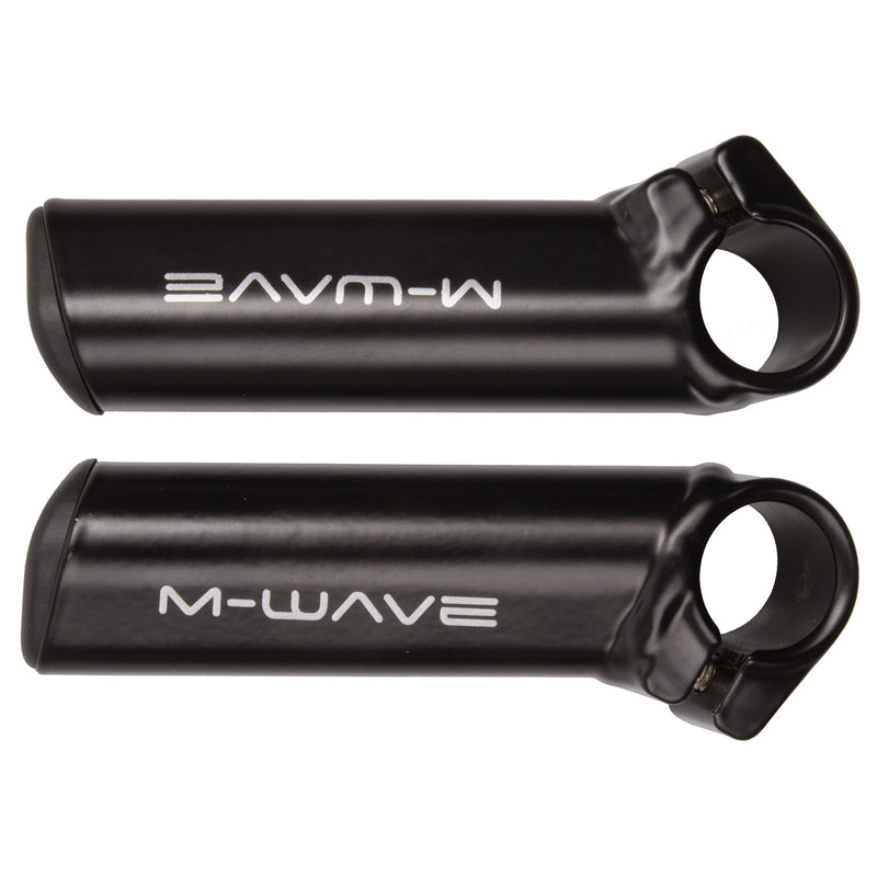 M -Wellen -Aluminium -Bar -ends 10 cm - gerade, kurz - Matt Black