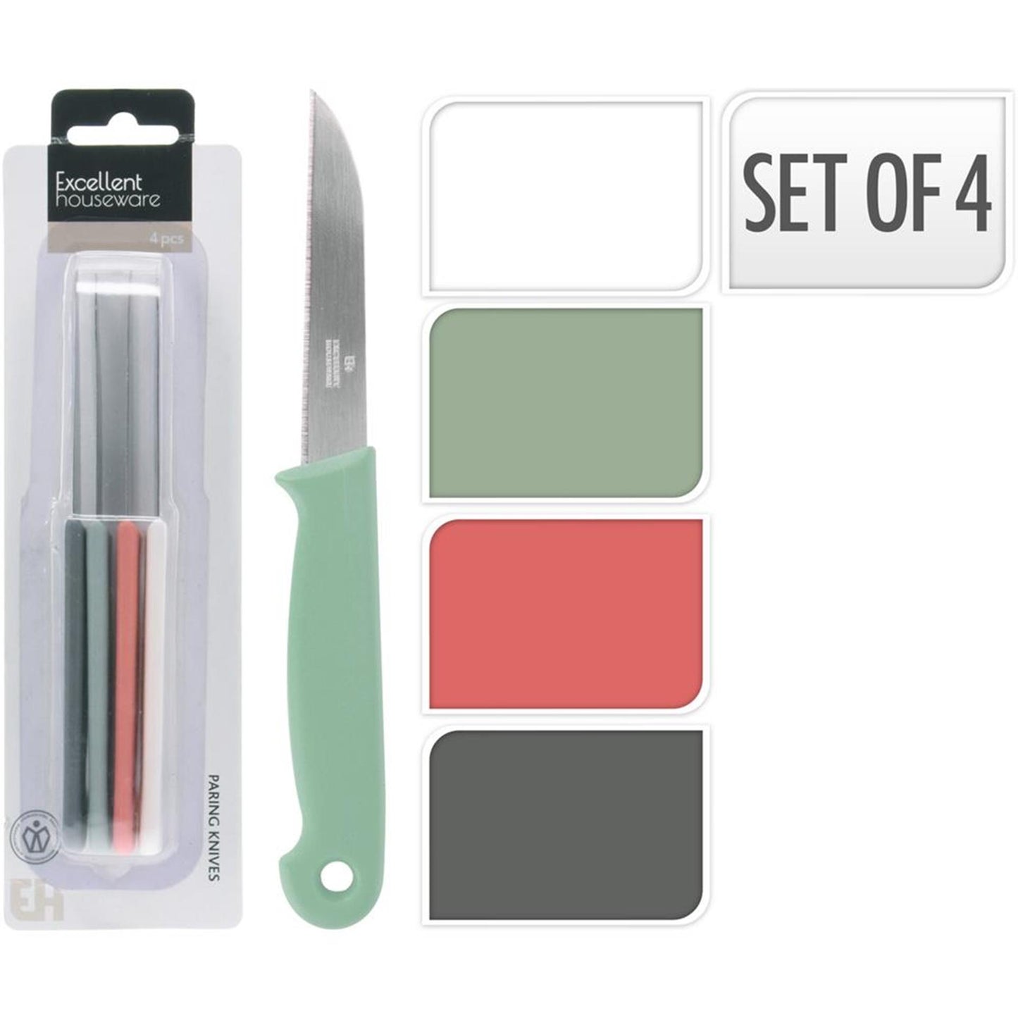 Excellent Houseware Schälmesserset 4-teilig auf Karte