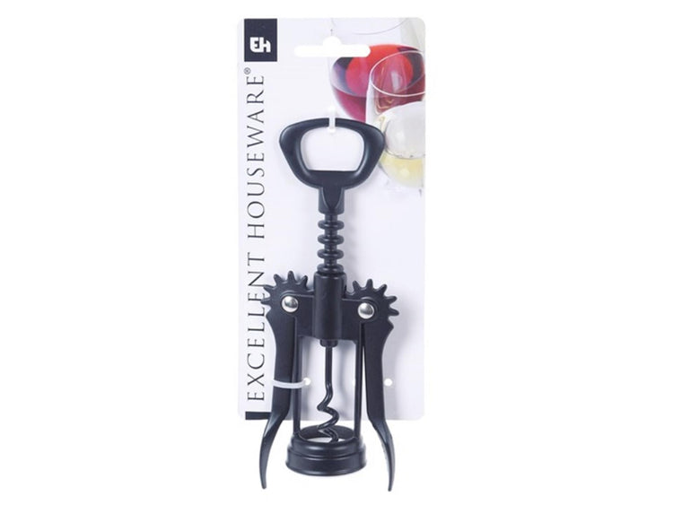 Excellent Houseware Korkenzieher Zink 16,5x6,5cm schwarz