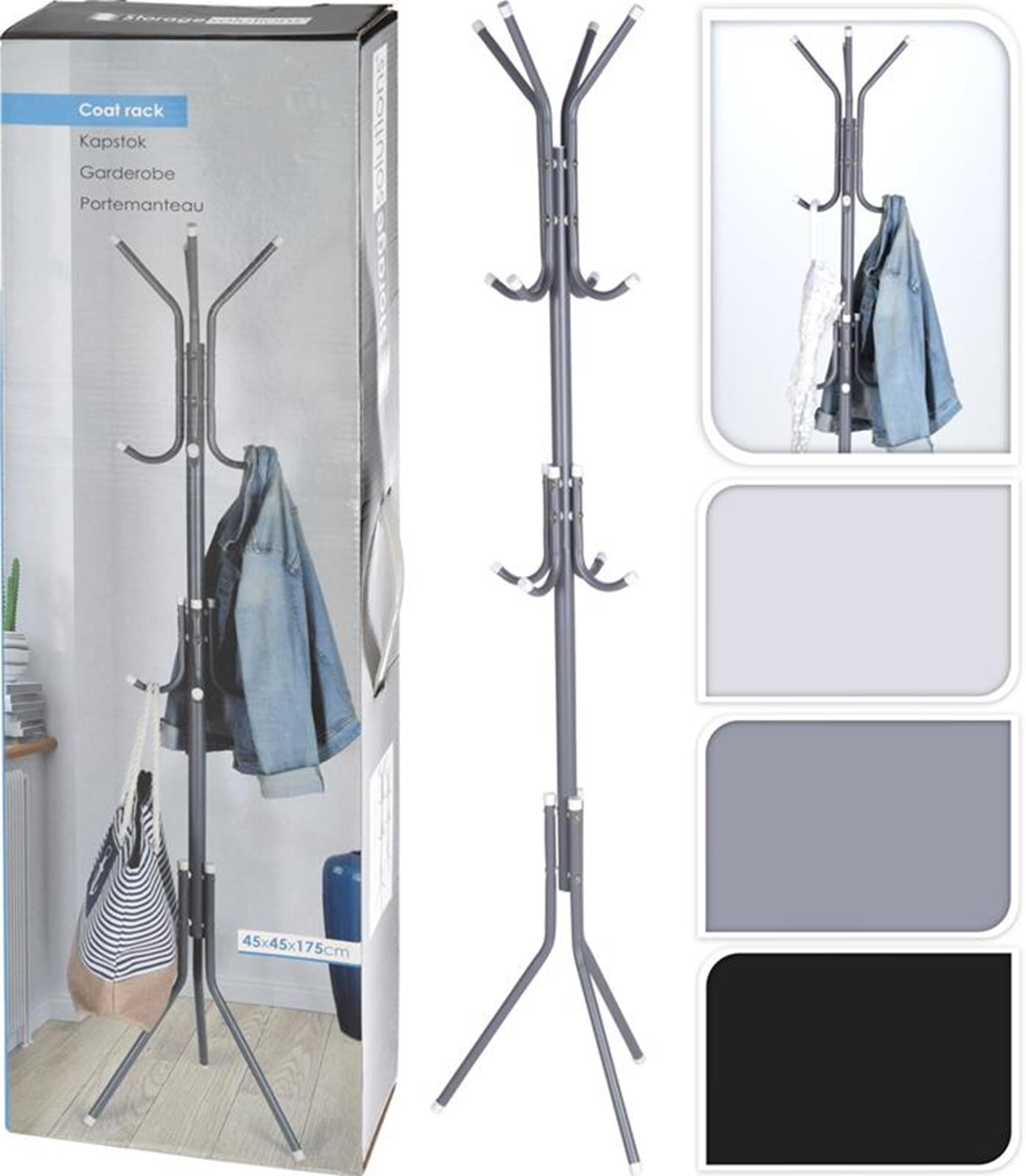Aufbewahrungslösungen, Garderobenständer aus Metall, Höhe 170 cm, stehend