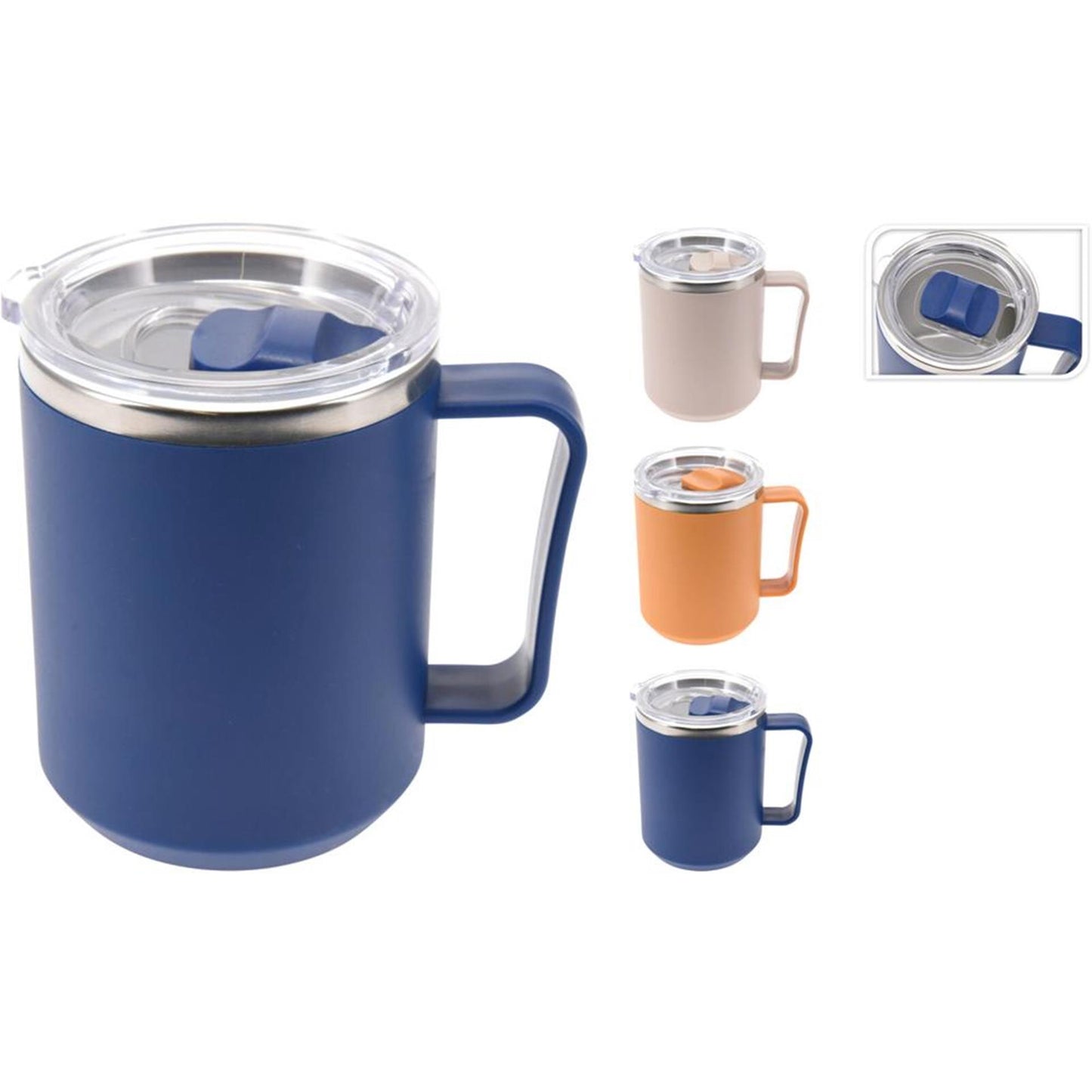Excellent Houseware Thermobecher aus Edelstahl, 420 ml