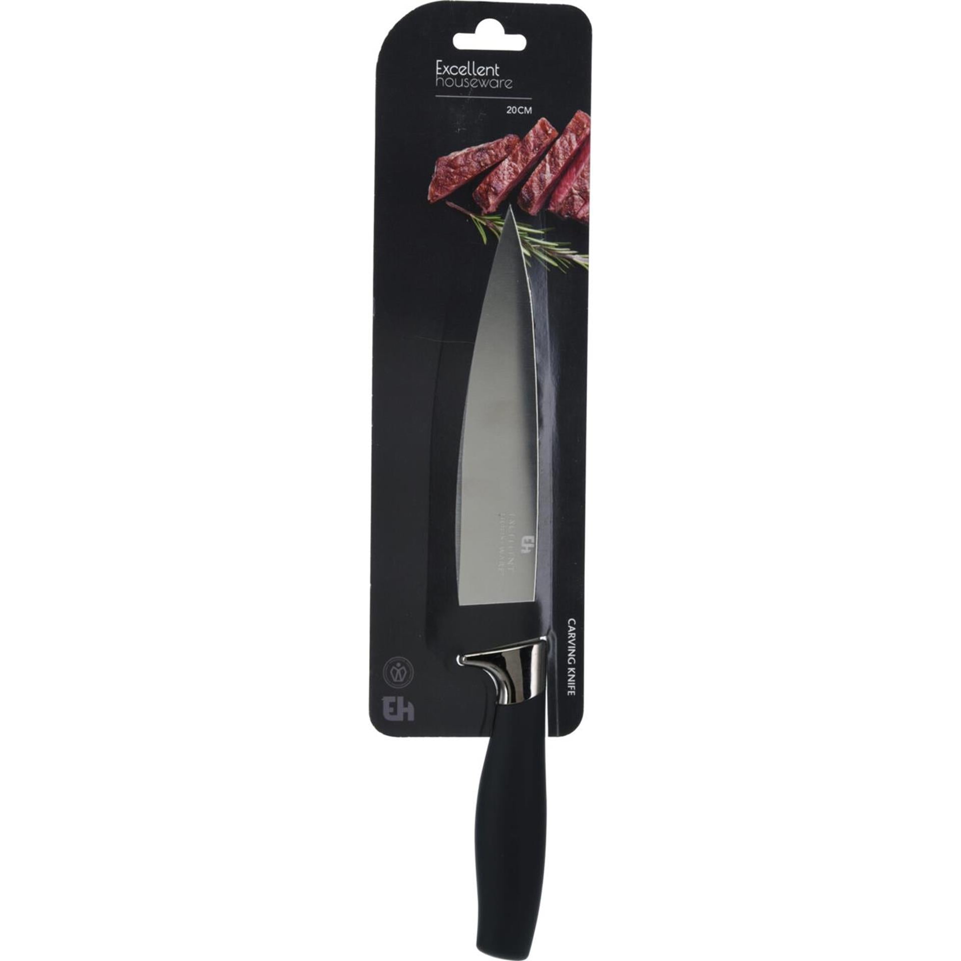 Ausgezeichnetes Haushaltswaren-Tranchiermesser mit schwarzem Griff, 33 cm
