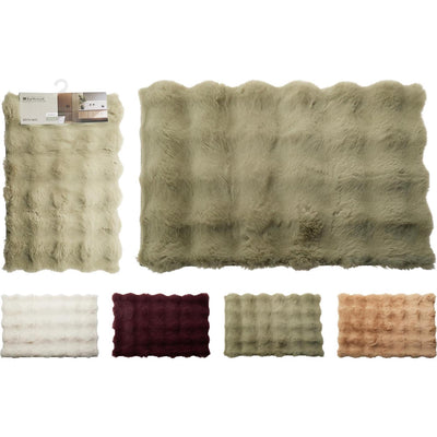 Bathroom Solutions Badezimmermatte aus Fellimitat, 60 x 40 cm