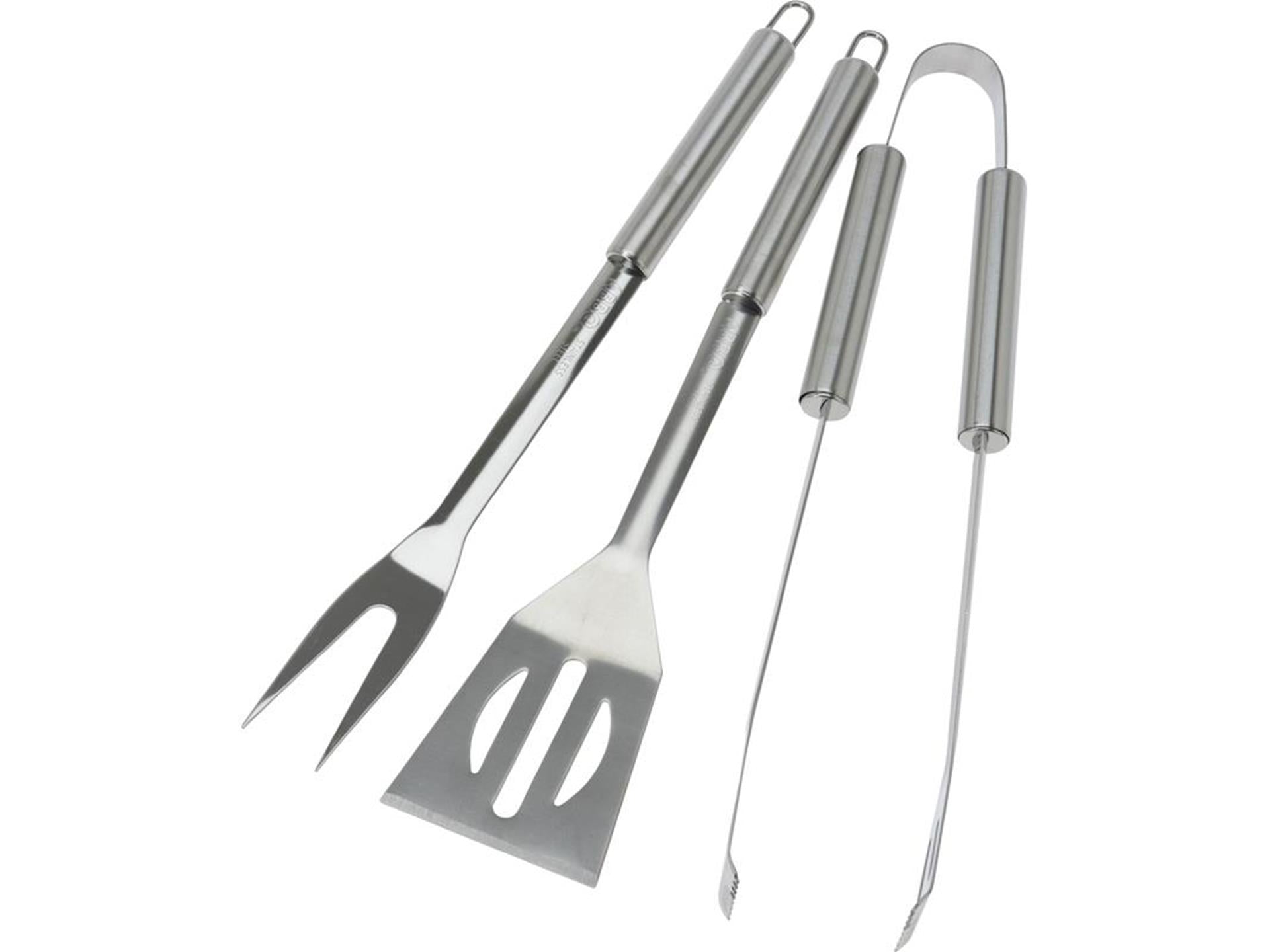 Grillbesteckset 3-teilig aus Edelstahl