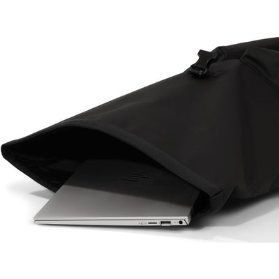Urbanfester städtischer Rolltop -Pendler -Fahrradbeutel 20L Schwarz