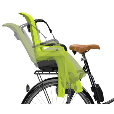 Thule -Kindersitz hinter der Fahrt entlang 2 zur Rahmenbestätigung Zen Lime