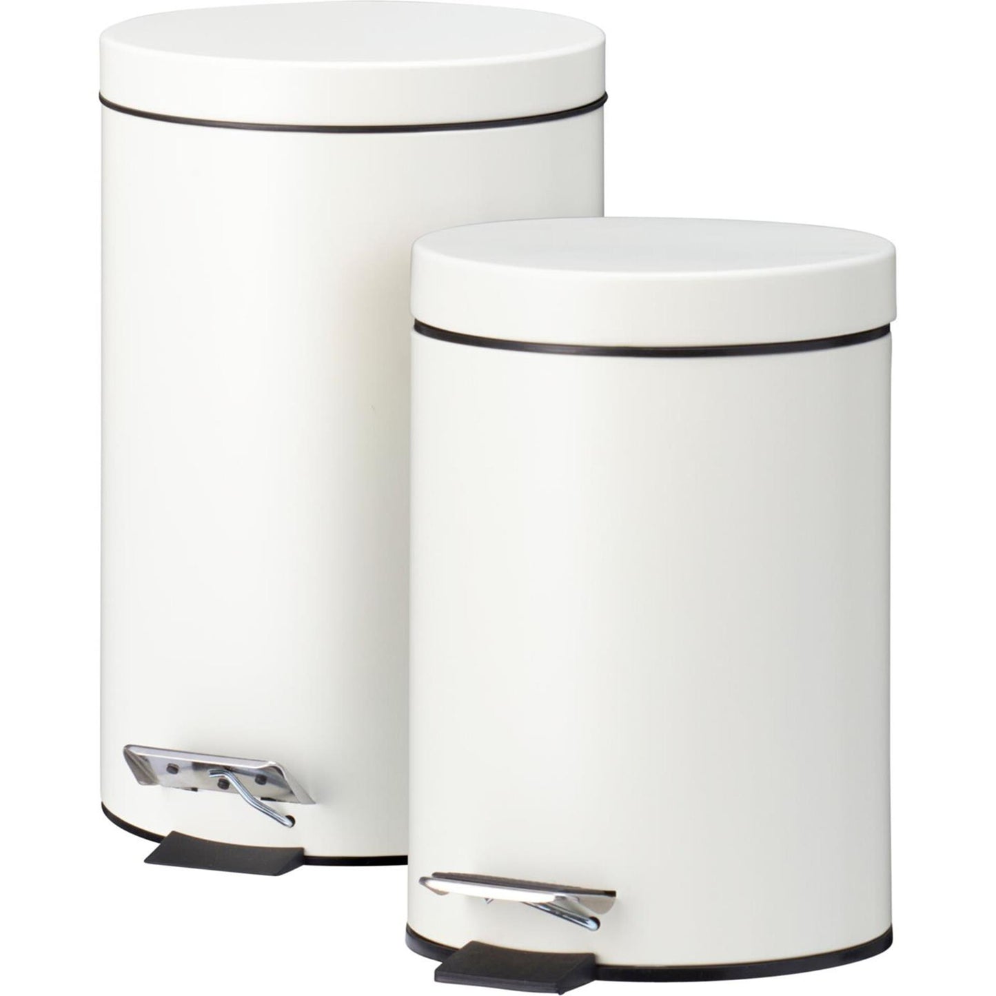 Treteimer-Set à 2 Stück 3l-12l cremefarben