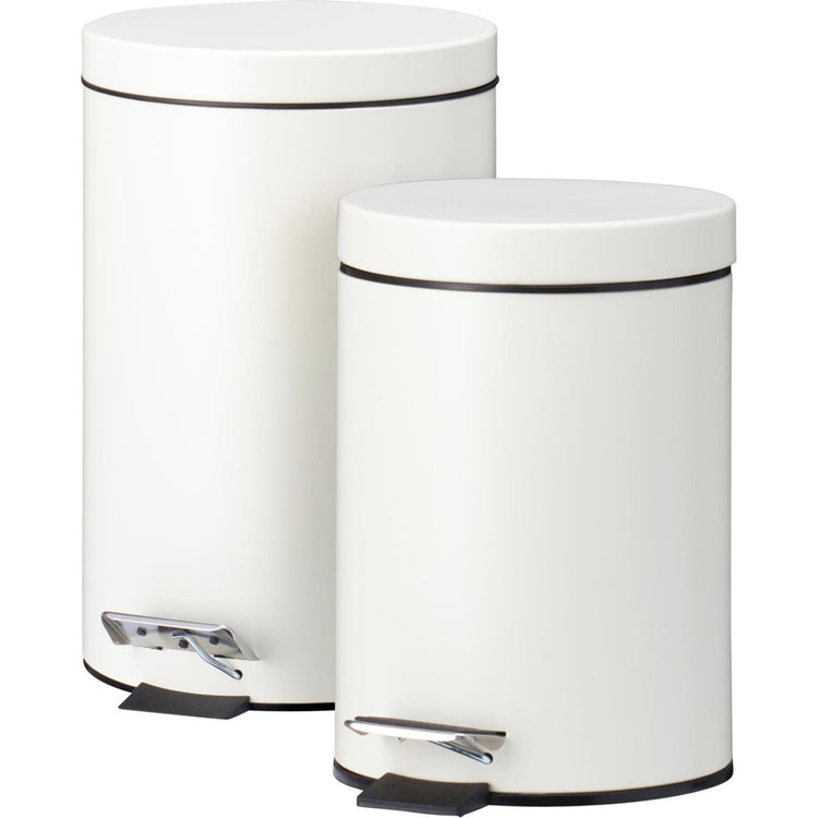 Treteimer-Set à 2 Stück 3l-12l cremefarben