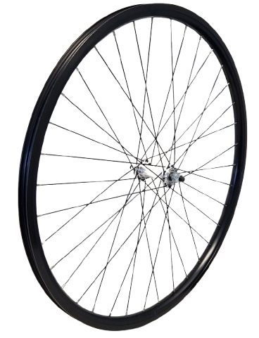 Gazelle Ryde Vorderrad 28 Zoll (622) schwarzer schwarzer Speichen -Fixe -Achse