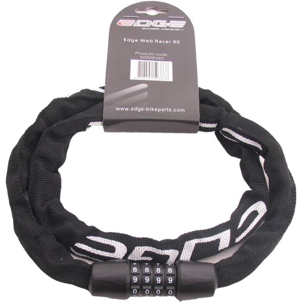 Kettenschloss mit Code Edge Web Racer 90cm - schwarz