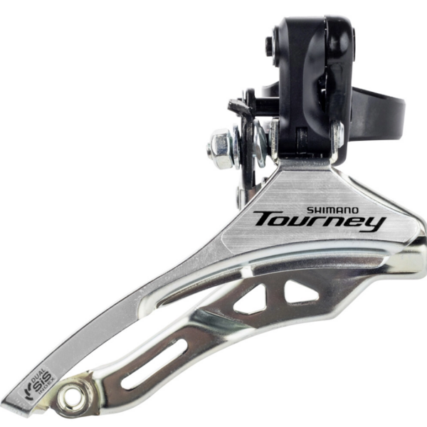 Shimano Voorkilleilurur 3 x 6 7 Speed-Turnier FD-Ty300 Down Swing Top Pull High Clamp Ø31,8 mm 42T (66-69 °)