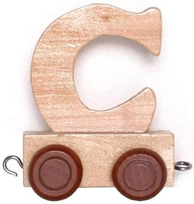 Holzbuchstaben C mit Rädern 6 cm hoch