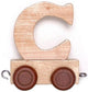 Holzbuchstaben C mit Rädern 6 cm hoch