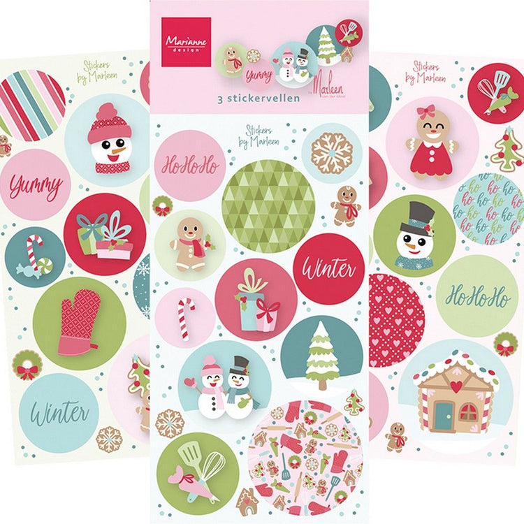 Marianne Design • Dekorationen Aufkleber Weihnachtsbäckerei von Marleen